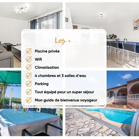 150m2, Piscine, Parking, Wifi, Clim Villa